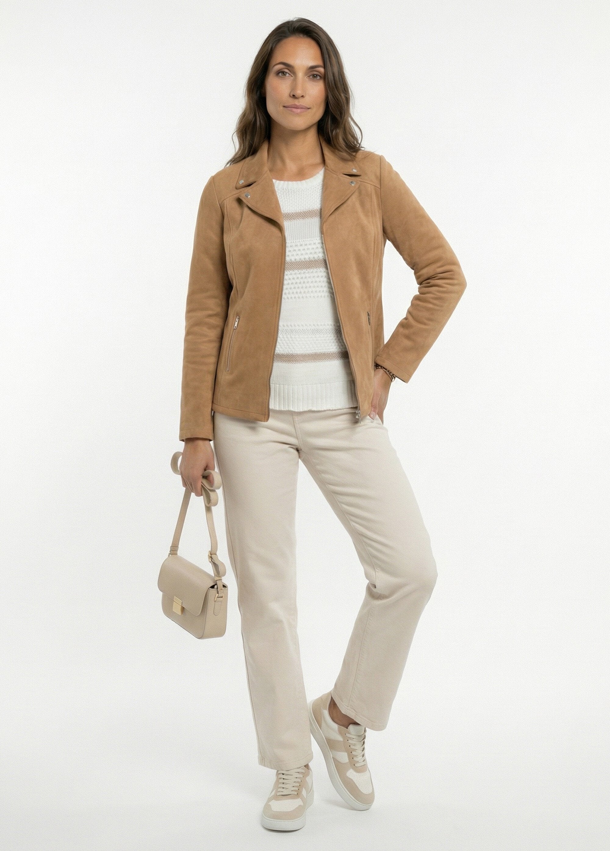 Velvety_suede_fabric_zip-up_jacket_camel_SF1_slim