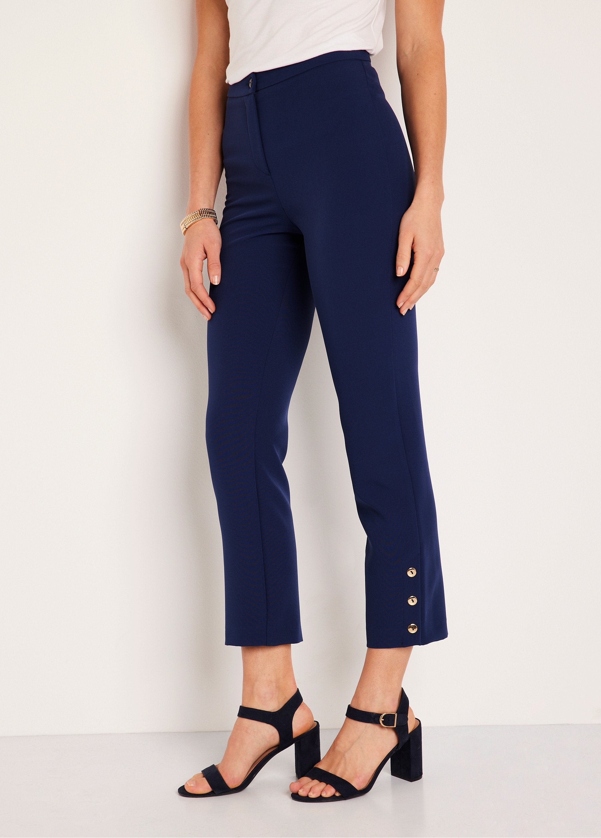 Plain_7/8_straight_wrinkle-free_trousers_Navy_blue_FA1_slim