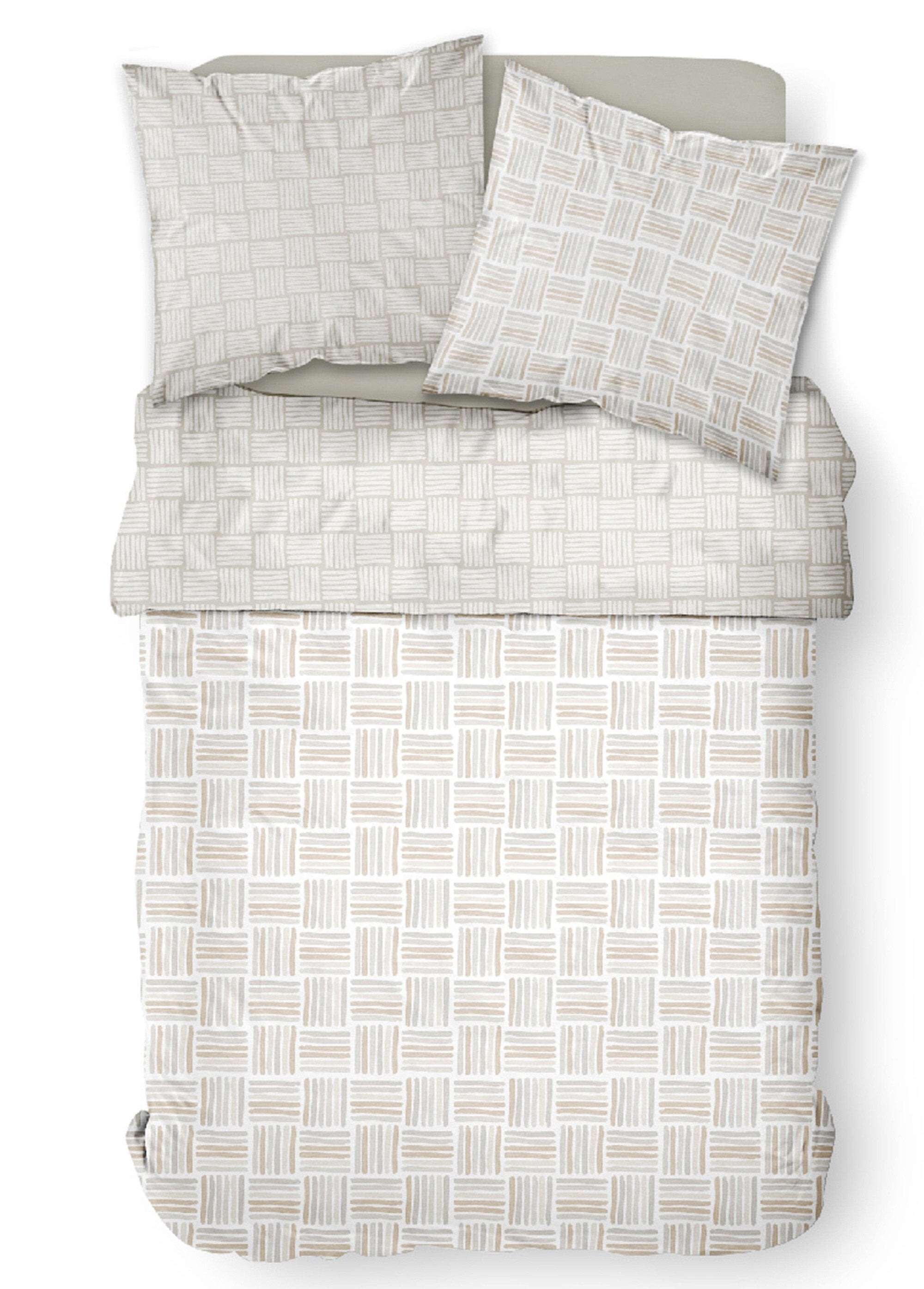Pure_cotton_bedding_set,_240_x_220cm,_Squares_Beige_DE1_slim