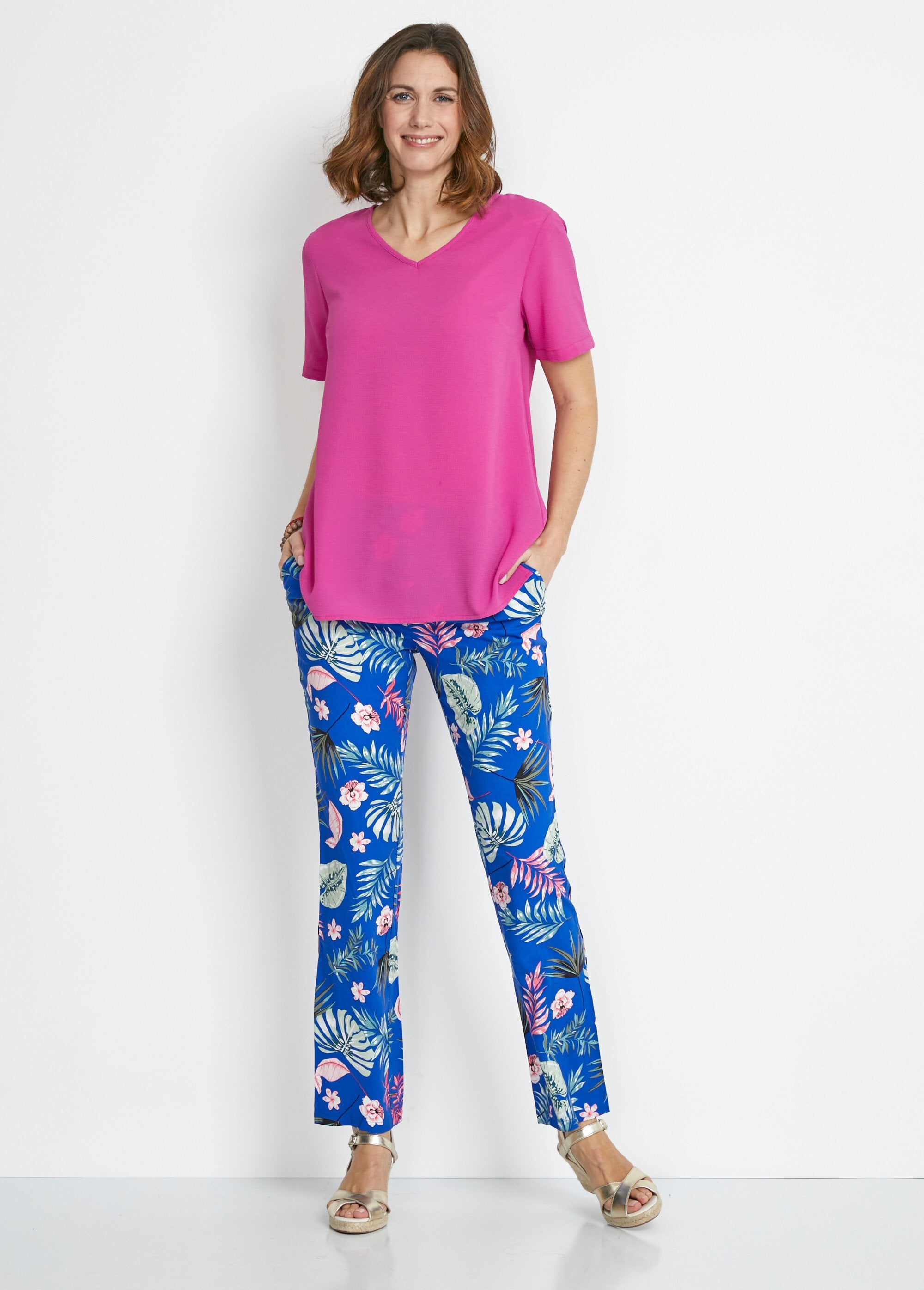 Ample_mid-length_tunic_in_crepe_fabric_Plain_fuchsia_SF1_slim