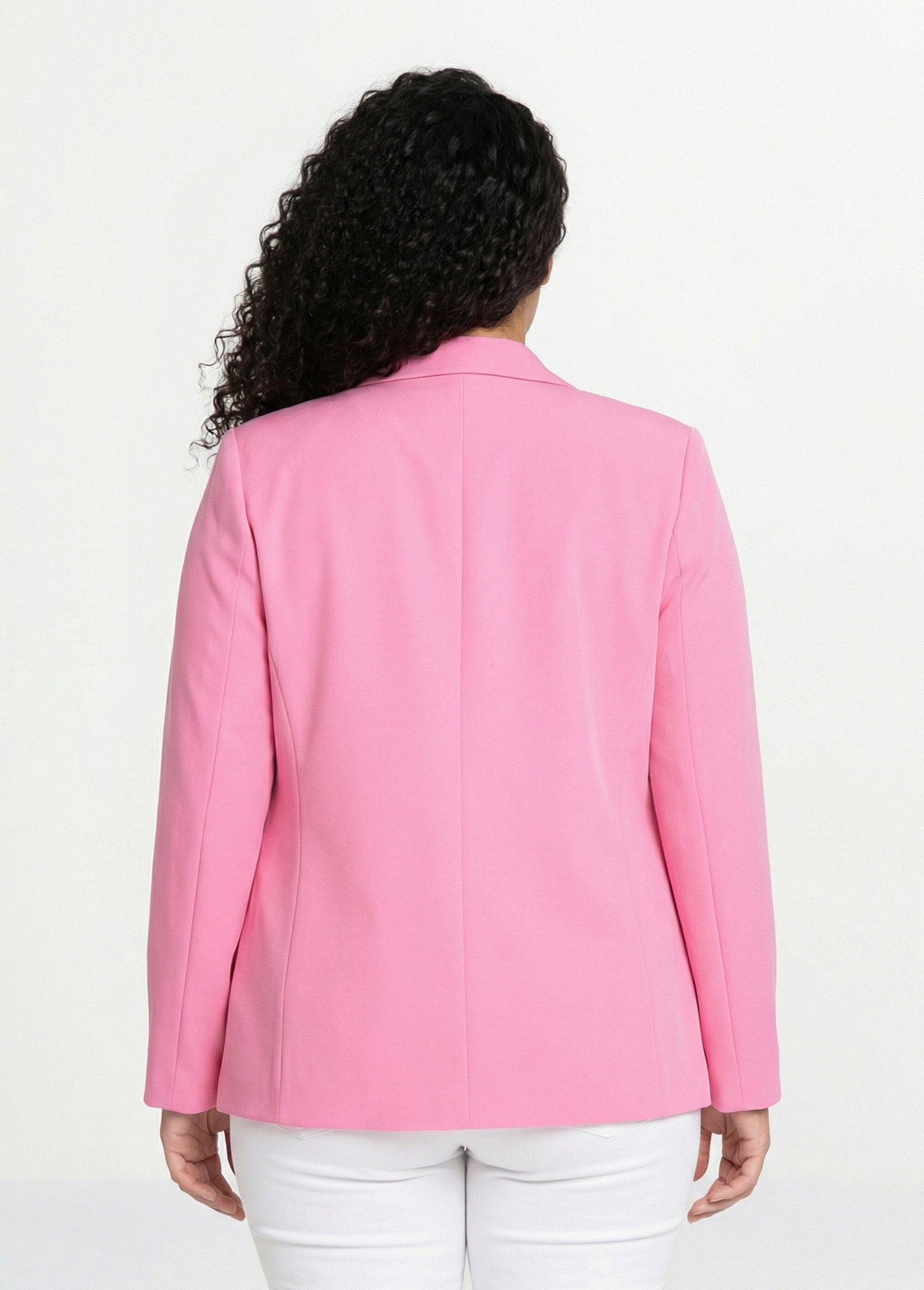 Straight_cut_plain_knit_blazer_jacket_Pink_DO1_curvy
