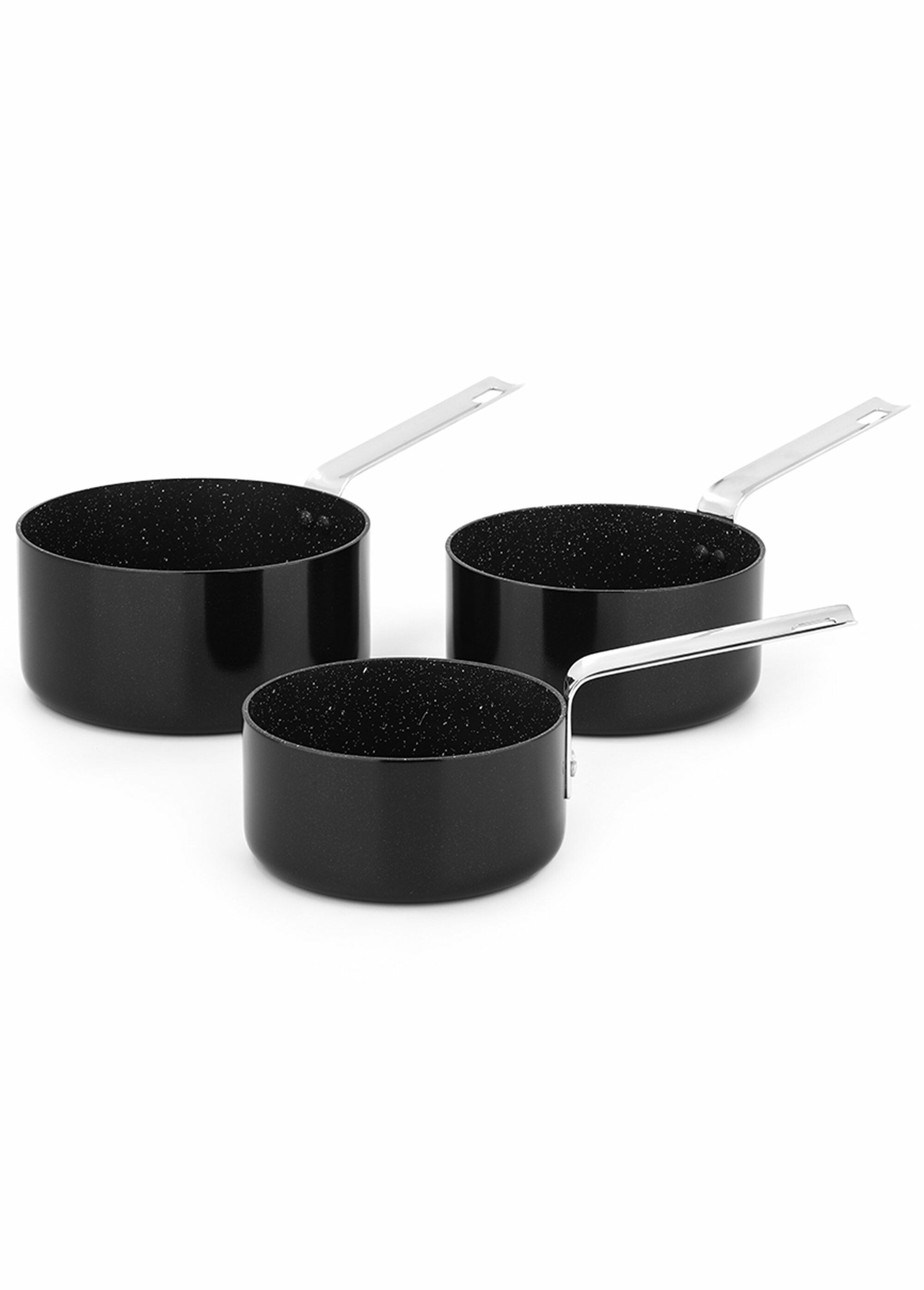 3_stackable_aluminum_pans_16/18/20cm_"Tip"_Black_FA1_slim