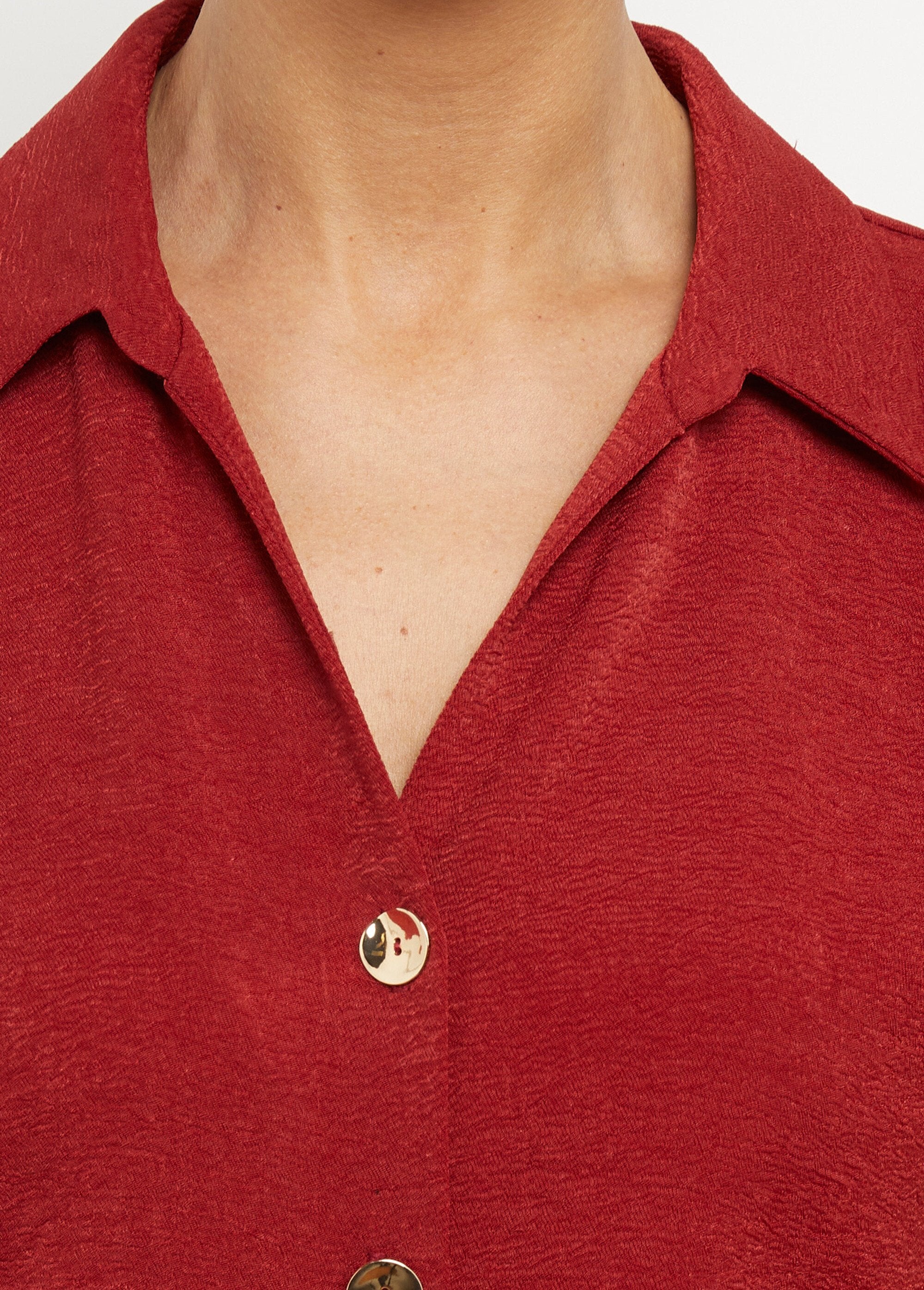 Short-sleeved_blouse,_tied_at_the_waist_Terracotta_DE1_slim