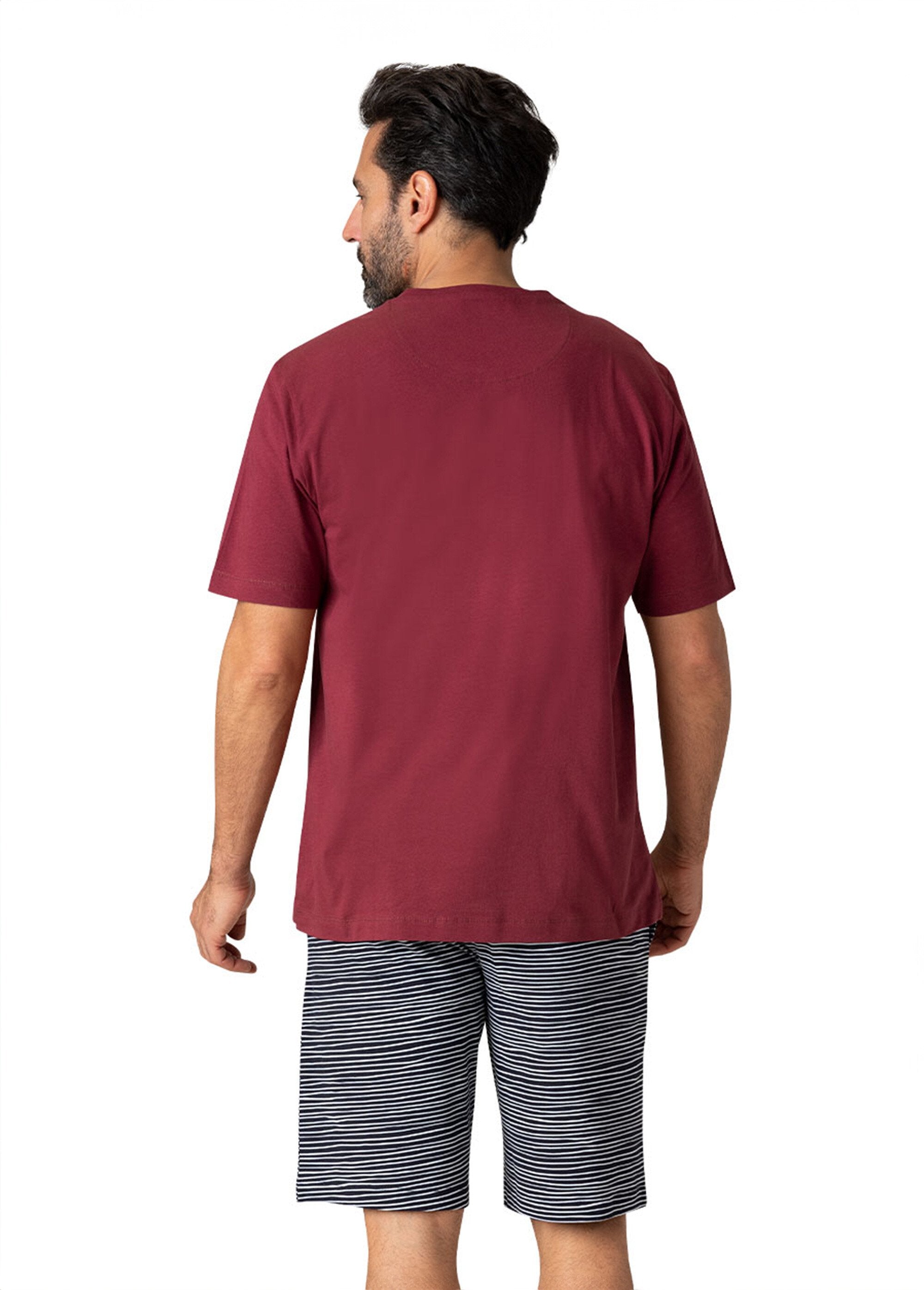 Eminence_®_-_Men's_Printed_Pyjama_Shorts_Bordeaux_and_navy_DO1_slim