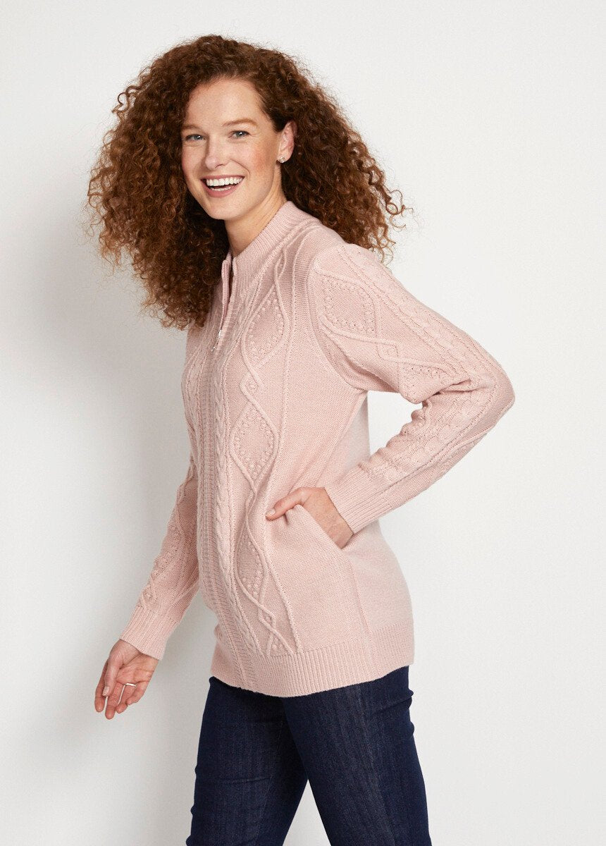 Warm_zipped_cardigan_with_cable_high_collar_Pink_DR1_slim