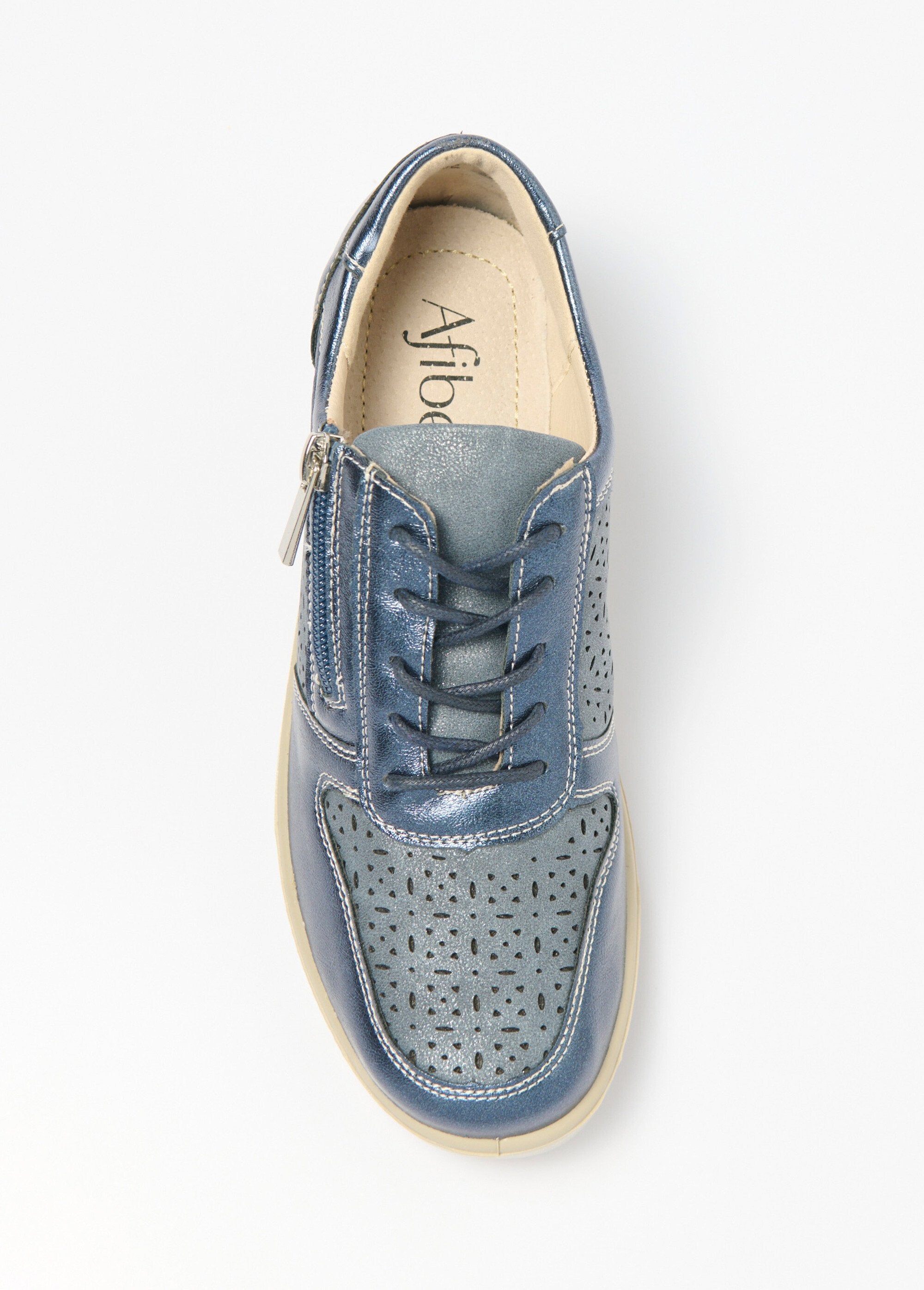 La_Bottine_Souriante®_-_Comfort_width_zipped_sneakers_Marine_OV1_slim