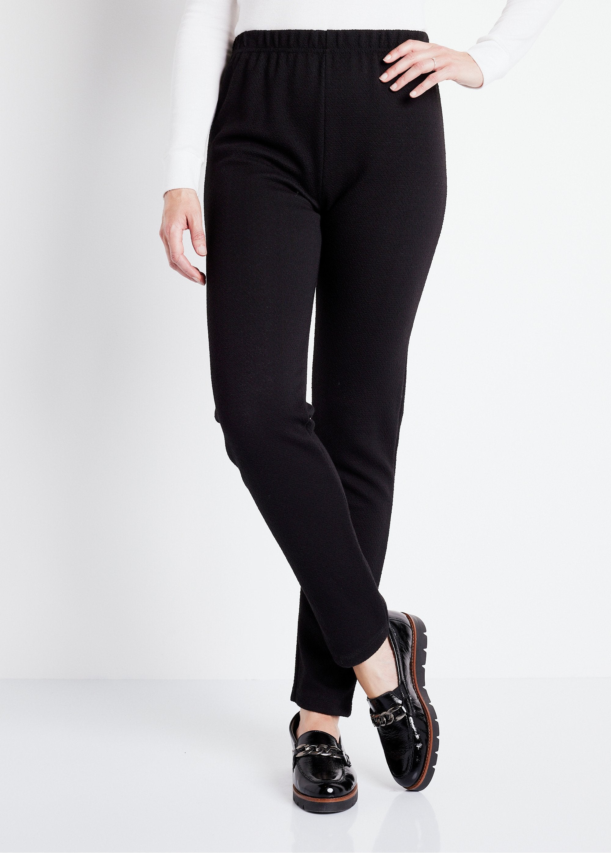 Stretch_jersey_elasticated_waist_leggings_Plain_black_FA1_slim