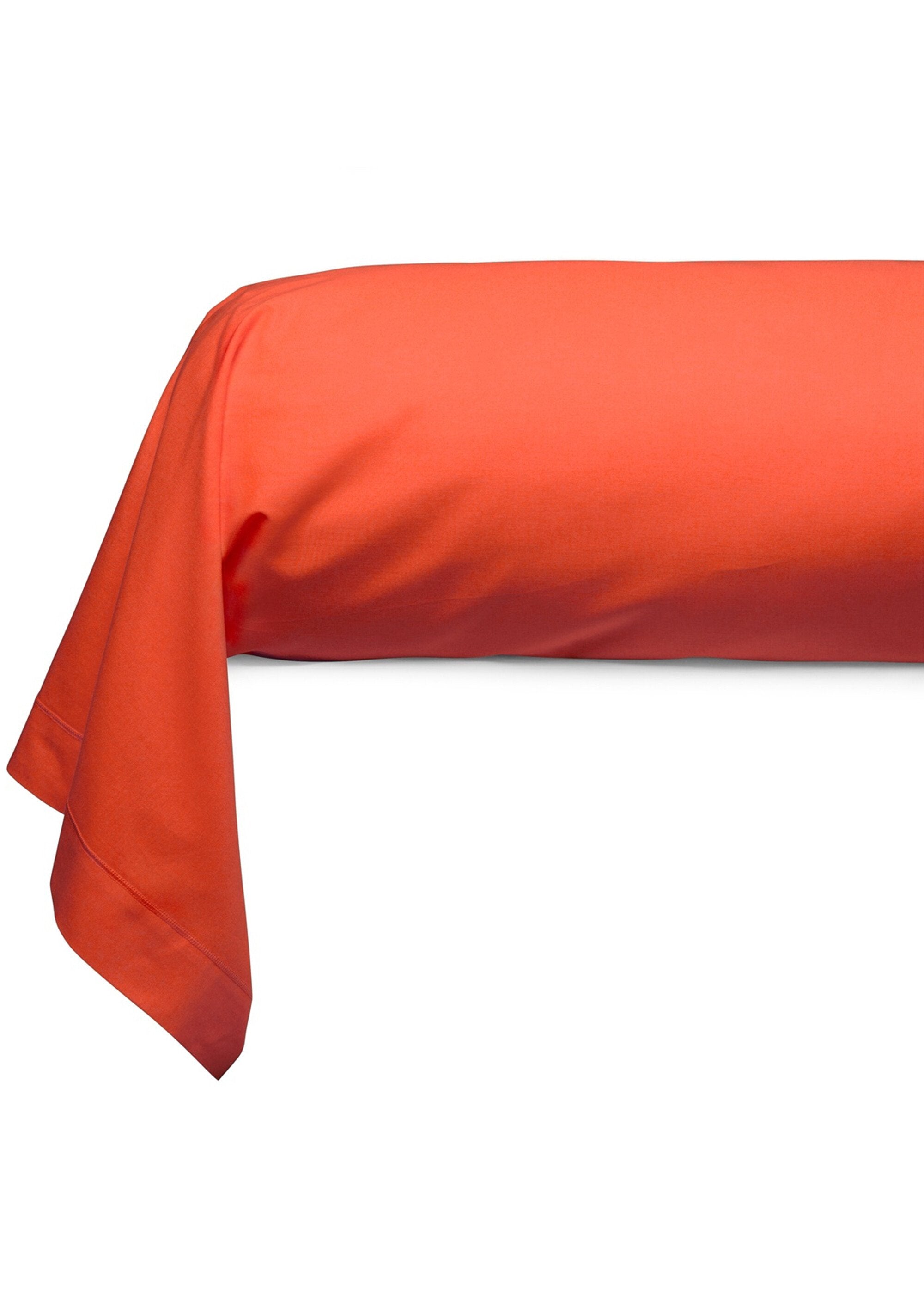 RELAX_plain_pure_cotton_pillowcase_Orange_clementine_FA2_slim