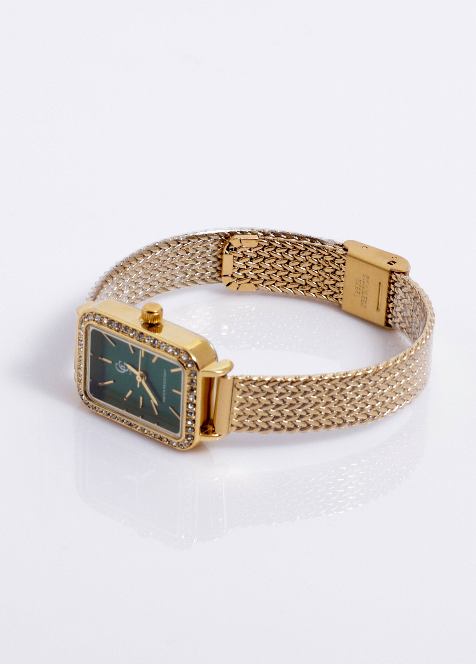 Jewelry_watch_with_a_rectangular_dial_and_rhinestones_Gold_green_DE1_slim