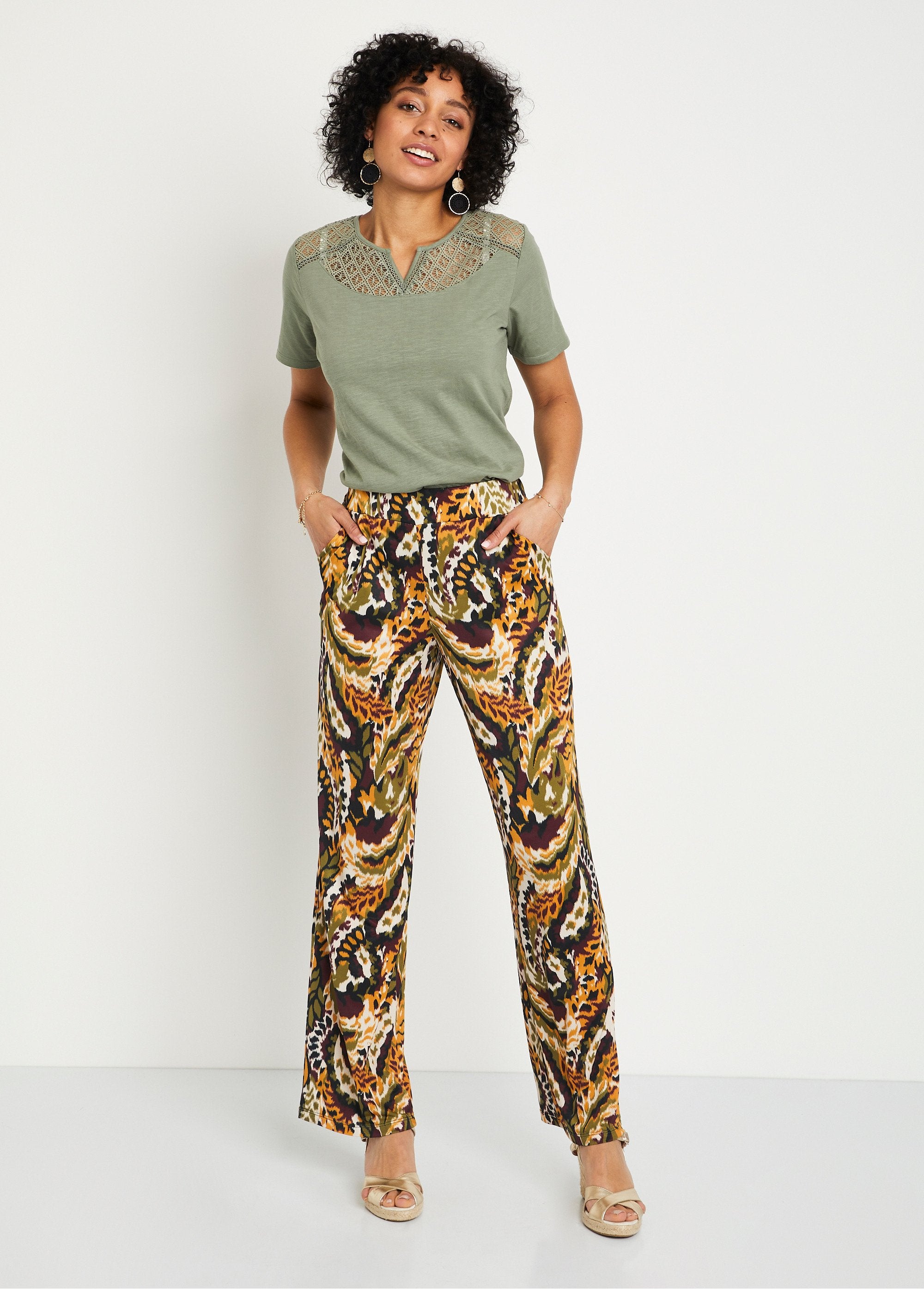 Wide_printed_elasticated_waist_pants_Ocher_and_green_SF1_slim