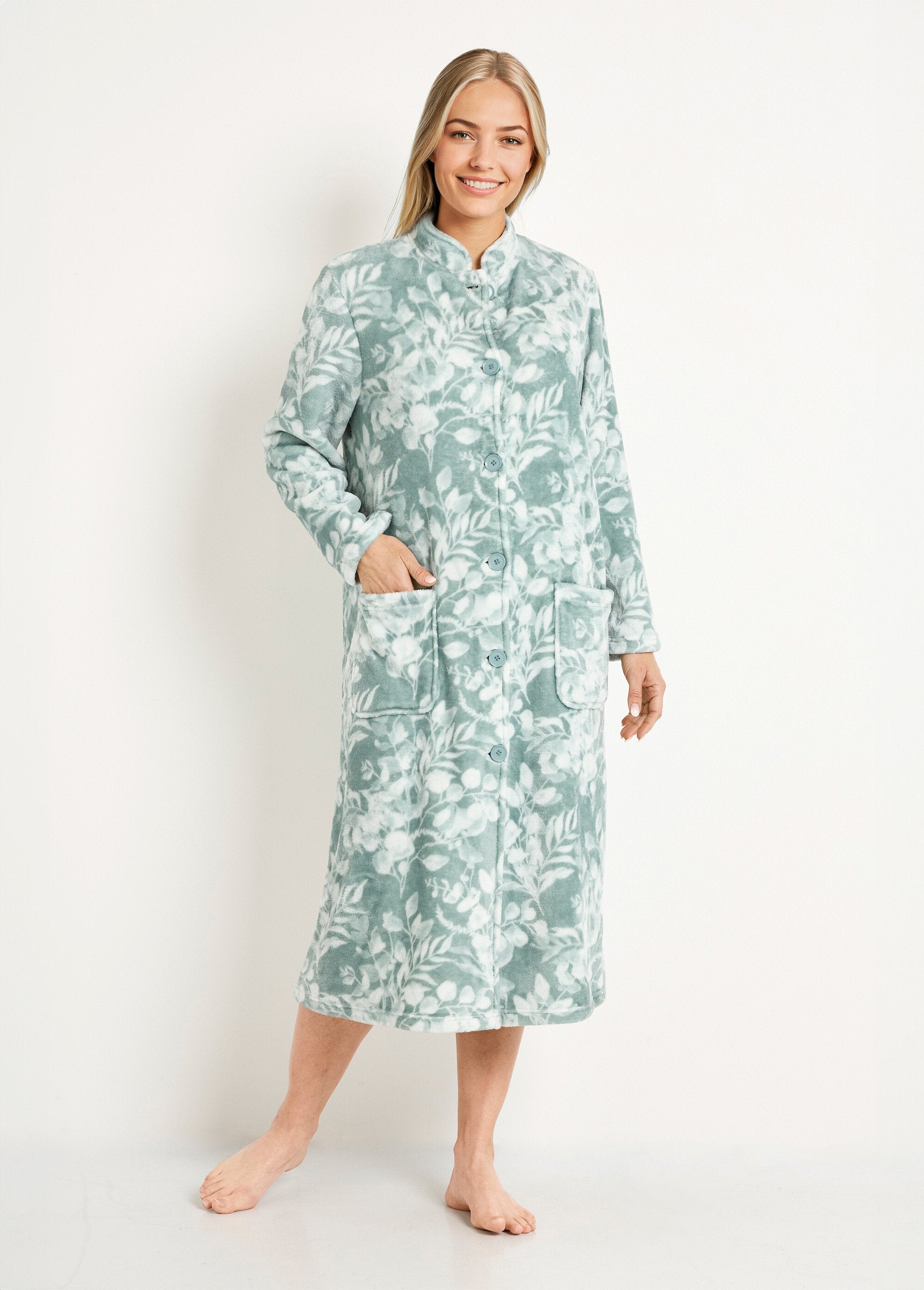 Fleece-printed_plush_bathrobe_length_115_cm_Green_print_FA1_slim
