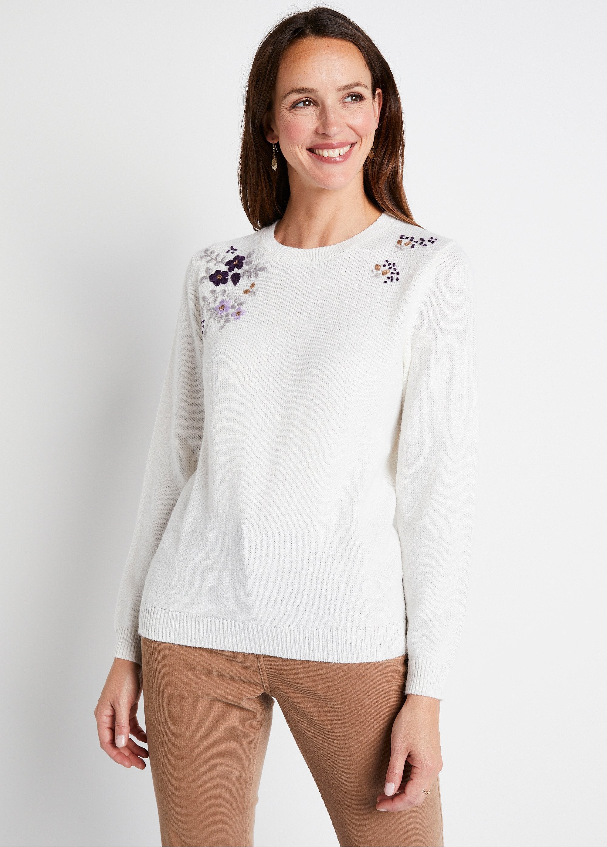 Soft_plain_embroidered_round_neck_long_sleeve_sweater_Ecru_FA1_slim