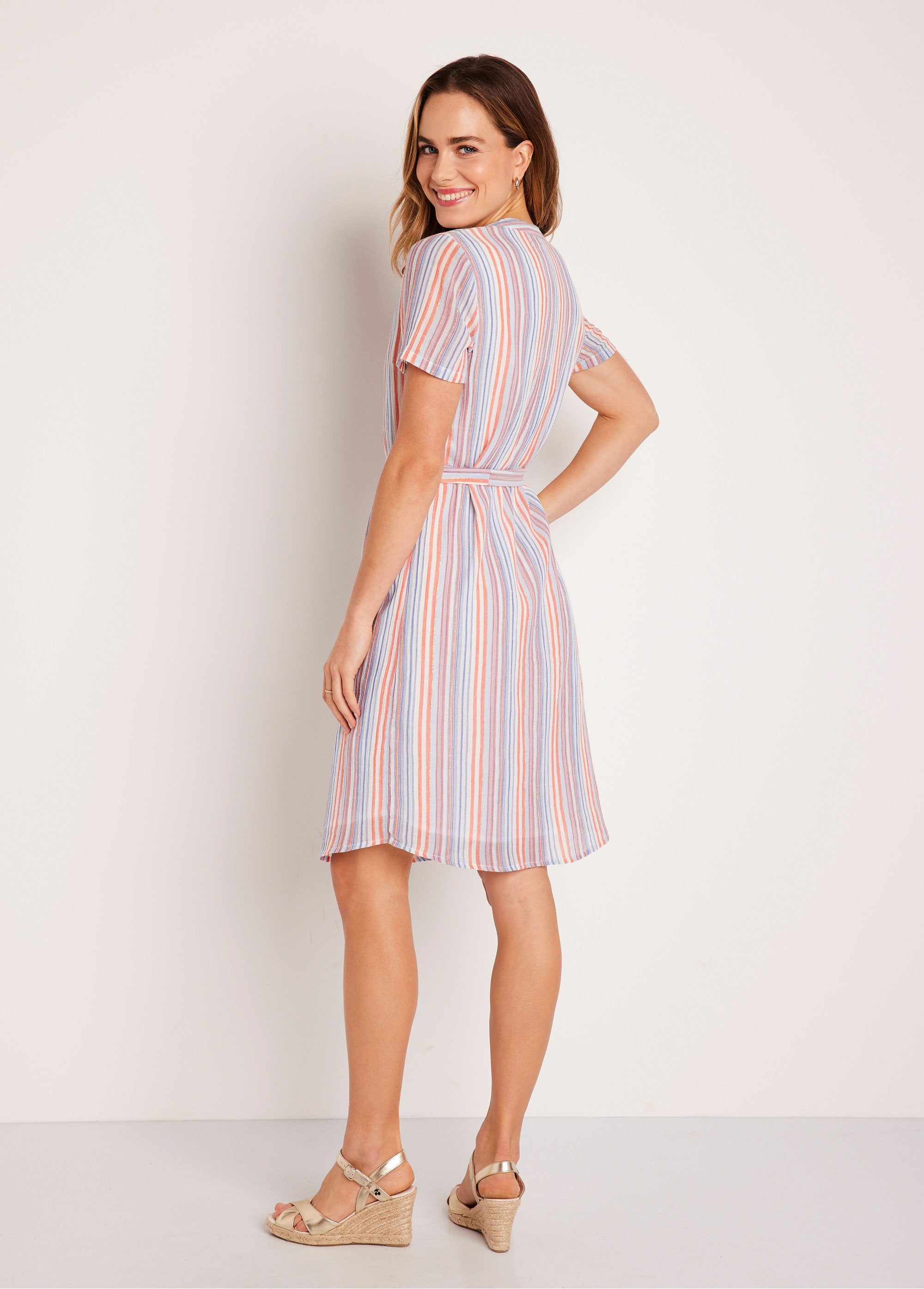 Short_shiny_striped_straight_dress_Orange_and_blue_DO1_slim