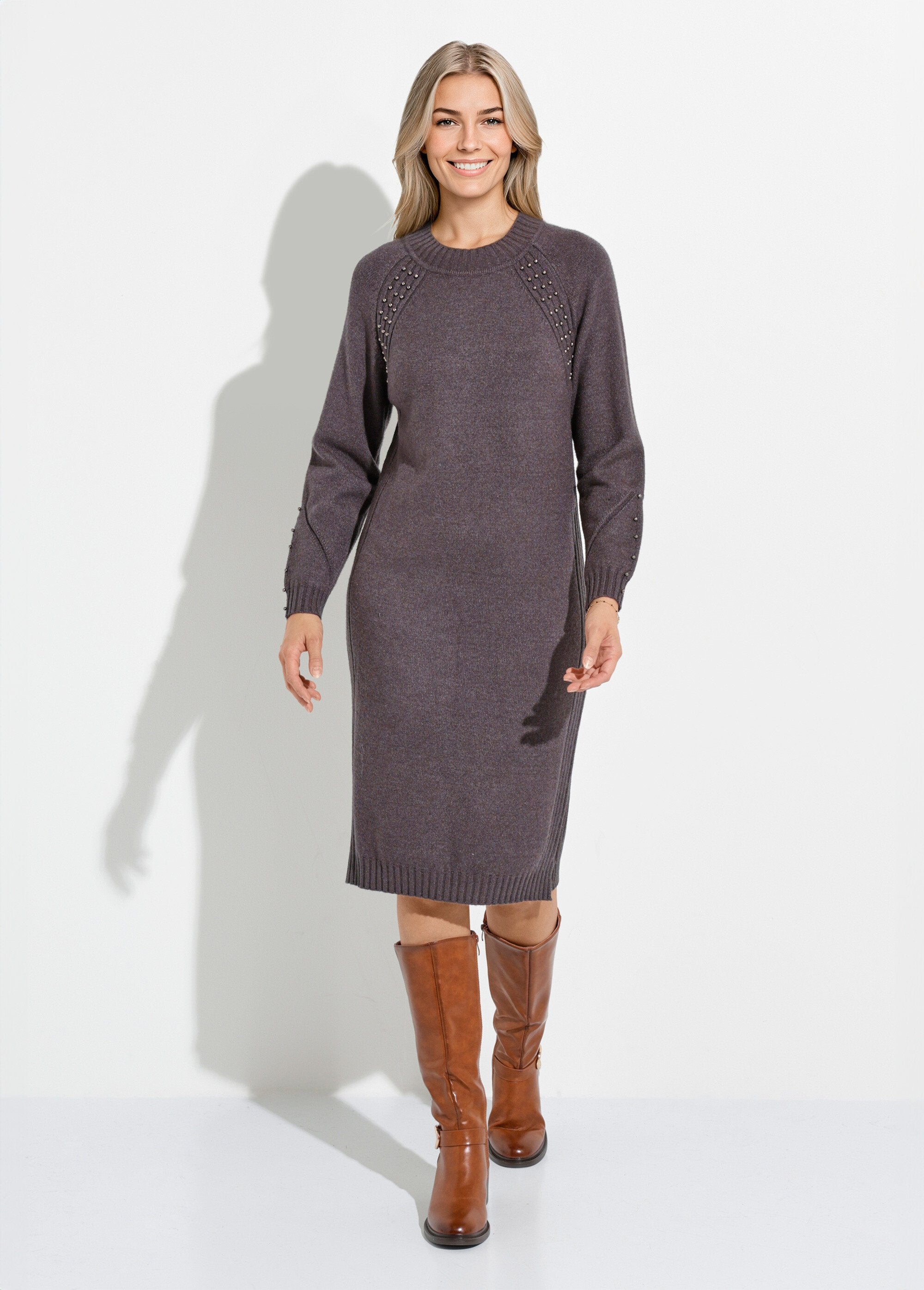 High-neck_sweater_dress_with_ribbed_beaded_details_Charcoal_grey_FA1_slim