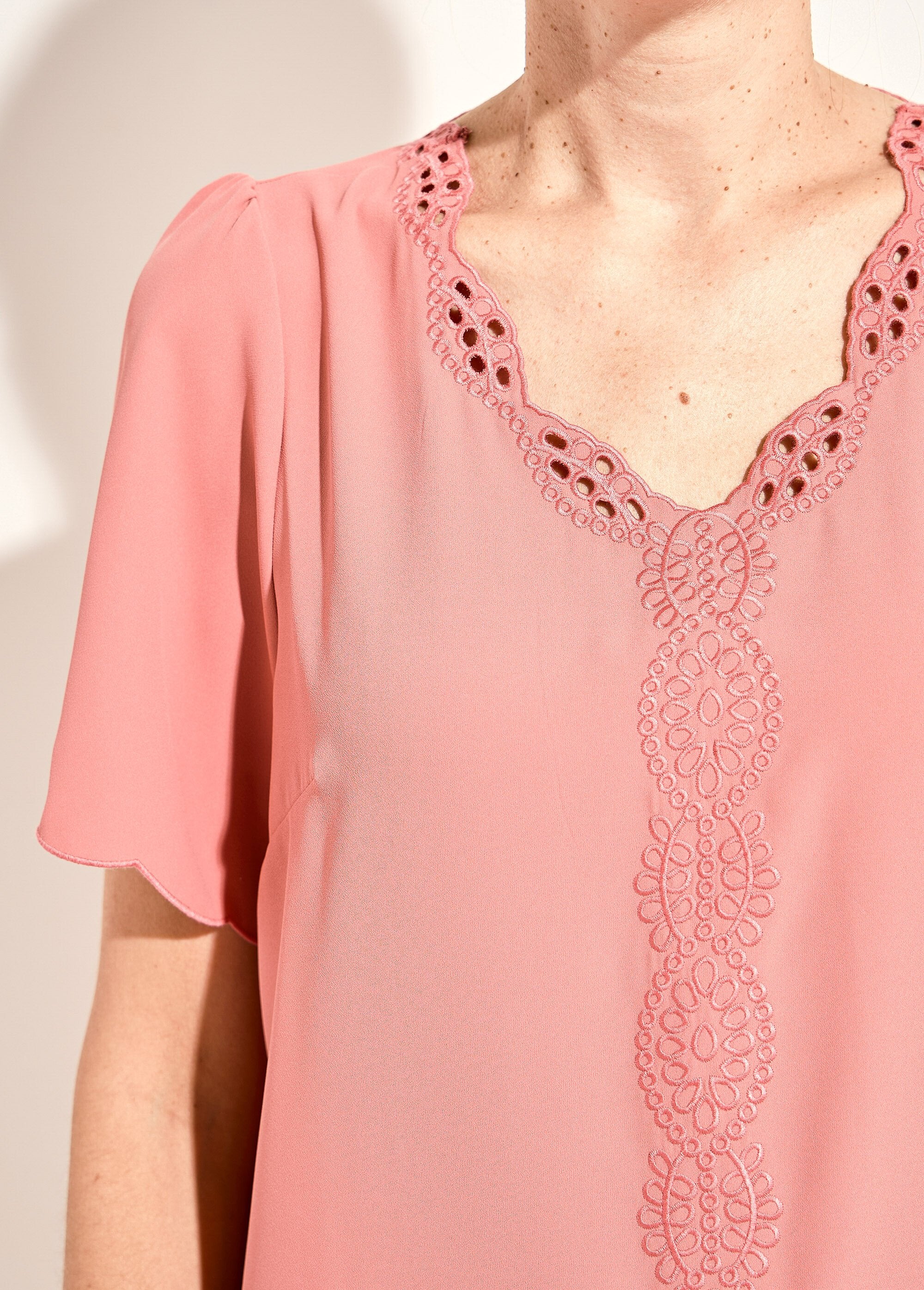 Tunique_longue_brodée_manches_courtes_unie_Terracotta_DE1_slim