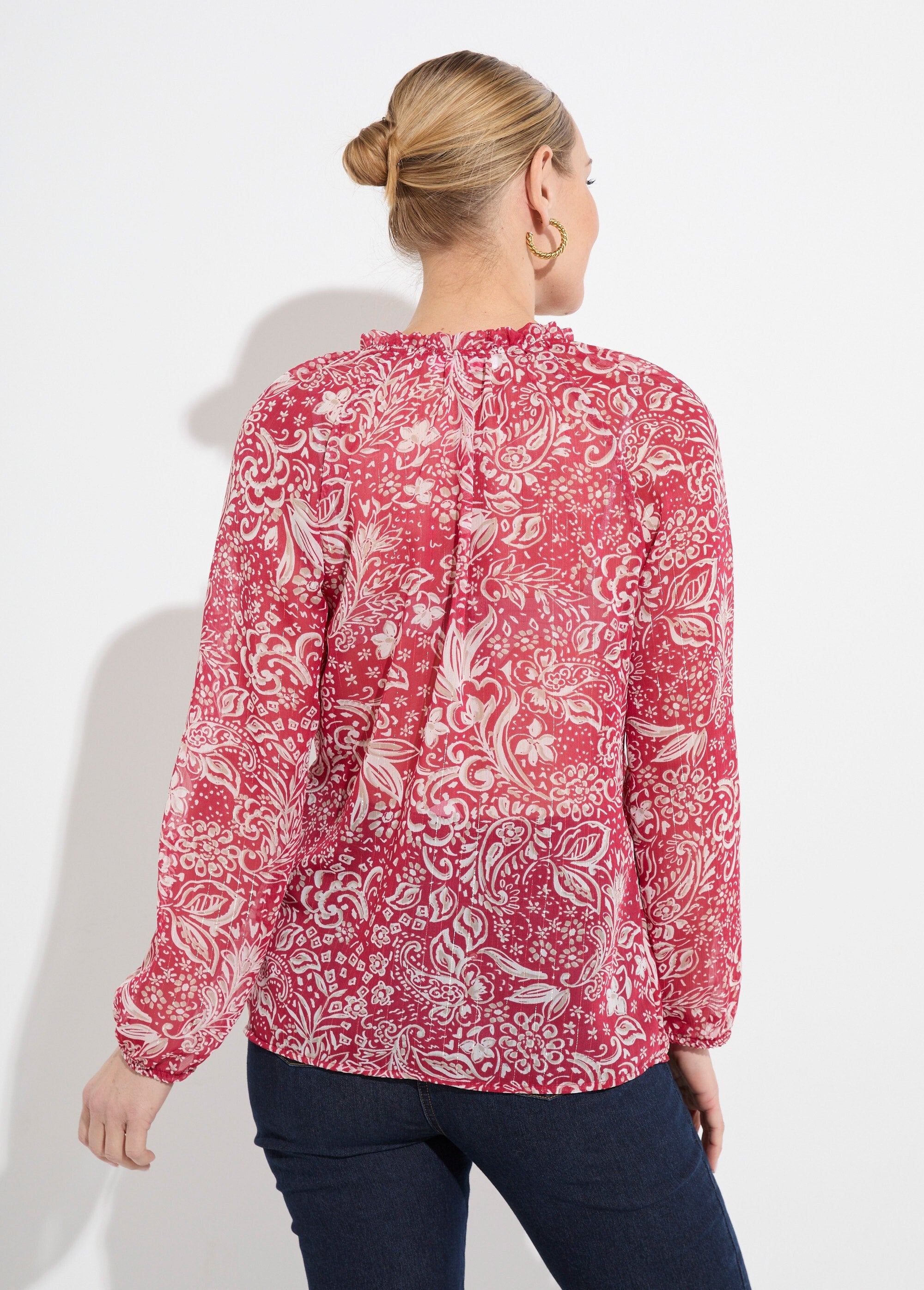Long_tunic_with_shiny_floral_veil_and_ruffled_collar_Bordeaux_Imp_DO1_slim