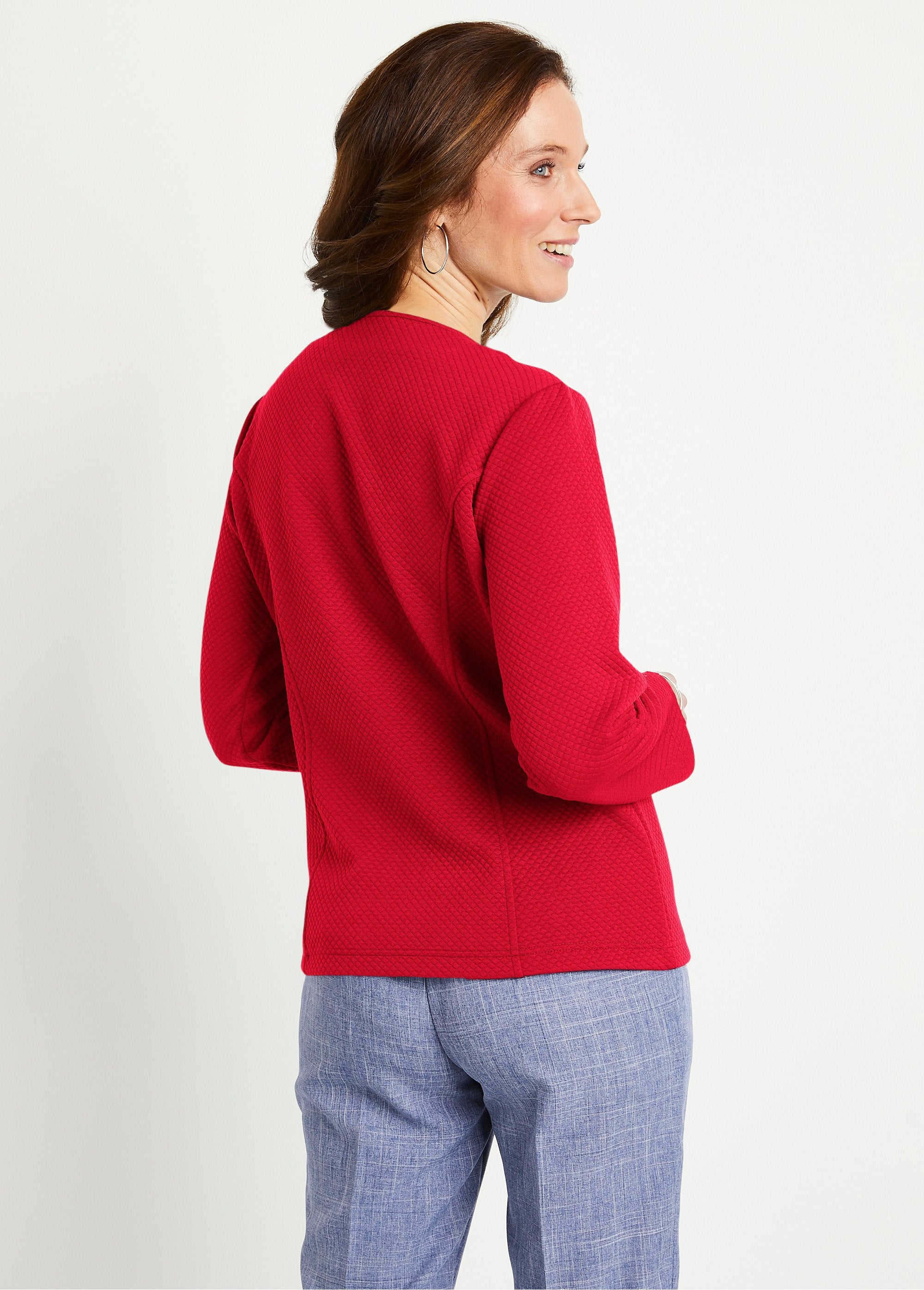 Collarless_fitted_jacket_Red_DO1_slim